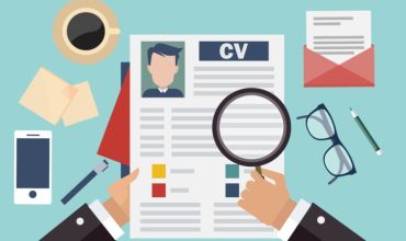Job recruitment concept with business cv resume